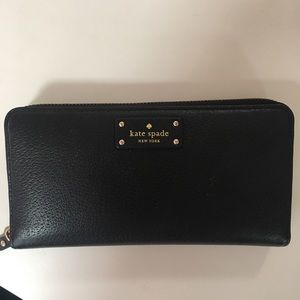 Kate spade black leather wallet